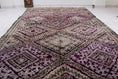 Load image into Gallery viewer, Vintage Moroccan Rug – Handmade Wool Berber rug, 12x6 ft – Purple beni mguild rug