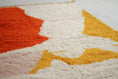 Load image into Gallery viewer, Orange Moroccan Beni Ourain Rug – boho area rug, moroccan shag rug, Handmade Wool Rug