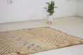 Load image into Gallery viewer, Vintage Moroccan Rug – Handmade Wool Berber rug, 6x9 ft – Peach beni mguild rug