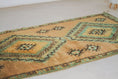 Load image into Gallery viewer, Vintage Moroccan Rug – Handmade Wool Berber rug, 4x9 ft – Peach beni mguild rug