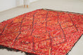 Load image into Gallery viewer, Vintage Moroccan Rug – Handmade Wool Berber rug, 7x10 ft – Red beni mguild rug