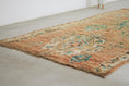 Load image into Gallery viewer, Vintage Moroccan Rug – Handmade Wool Berber rug, 6x12 ft – Peach beni mguild rug