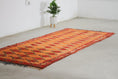 Load image into Gallery viewer, Vintage Moroccan Rug – Handmade Wool Berber rug, 5x11 ft – Orange beni mguild rug