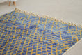 Load image into Gallery viewer, Blue 8x5 Berber Rug – boujaad rug, berber wool rug, Handmade Wool Rug