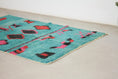 Load image into Gallery viewer, Turquoise 8x5 Moroccan Colorful Rug – area rugs boho, berber area rugs, Handmade Wool Rug