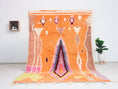 Load image into Gallery viewer, Orange 8x5 Berber Rug – area rugs berber, berber wool rug, Handmade Wool Rug