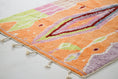 Load image into Gallery viewer, Orange 8x5 Berber Rug – area rugs berber, berber wool rug, Handmade Wool Rug