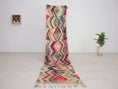 Load image into Gallery viewer, Multicolored 10x2 Boujad Runner Rug – moroccan runner, wool runner rug, Handmade Wool Rug