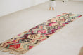 Load image into Gallery viewer, Multicolored 10x2 Boujad Runner Rug – moroccan runner, wool runner rug, Handmade Wool Rug