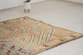 Load image into Gallery viewer, Vintage Moroccan Rug – Handmade Wool Berber rug, 6x9 ft – Peach beni mguild rug