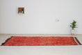 Load image into Gallery viewer, Vintage Moroccan Rug – Handmade Wool Berber rug, 7x10 ft – Red beni mguild rug
