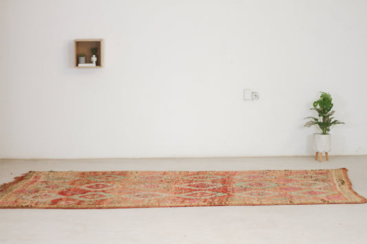 Vintage Moroccan Rug – Handmade Wool Berber rug, 6x11 ft – Red beni mguild rug