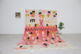 Load image into Gallery viewer, Pink 8x5 Boujad Rug – berber wool rug, handmade moroccan rugs, Handmade Wool Rug