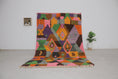 Load image into Gallery viewer, Orange 8x5 Boujad Rug – moroccan shag rug, berber wool rug, Handmade Wool Rug