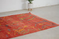 Load image into Gallery viewer, Red 8x5 Boujad Rug – colorful area rug, boho area rug, Handmade Wool Rug