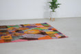 Load image into Gallery viewer, Orange 8x5 Boujad Rug – moroccan shag rug, berber wool rug, Handmade Wool Rug