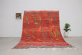 Load image into Gallery viewer, Red 8x5 Boujad Rug – colorful area rug, boho area rug, Handmade Wool Rug