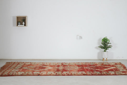 Vintage Moroccan Rug – Handmade Wool Berber rug, 6x11 ft – Red beni mguild rug