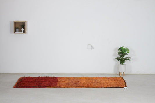 Vintage Moroccan Rug – Handmade Wool Berber rug, 5x8 ft – Orange beni mguild rug
