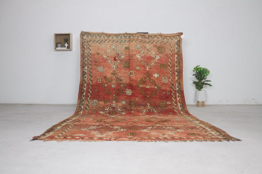 Vintage Moroccan Rug – Handmade Wool Berber rug, 6x10 ft – Brown beni mguild rug