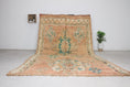 Load image into Gallery viewer, Vintage Moroccan Rug – Handmade Wool Berber rug, 6x12 ft – Peach beni mguild rug