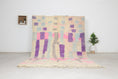 Load image into Gallery viewer, Beige 8x5 Boujad Rug – handmade moroccan rugs, pink moroccan rug, Handmade Wool Rug