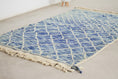 Load image into Gallery viewer, Blue 8x5 Moroccan Colorful Rug – colorful bohemian rugs, authentic moroccan rugs, Handmade Wool Rug