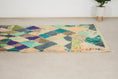 Load image into Gallery viewer, Green 8x5 Berber Rug – moroccan tribal rug, colorful rug, Handmade Wool Rug