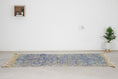 Load image into Gallery viewer, Blue 8x5 Berber Rug – boujaad rug, berber wool rug, Handmade Wool Rug