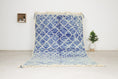 Load image into Gallery viewer, Blue 8x5 Moroccan Colorful Rug – colorful bohemian rugs, authentic moroccan rugs, Handmade Wool Rug