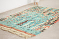 Load image into Gallery viewer, Green 8x5 Berber Rug – moroccan tribal rug, red moroccan rug, Handmade Wool Rug