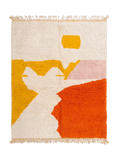 Load image into Gallery viewer, Orange Moroccan Beni Ourain Rug – boho area rug, moroccan shag rug, Handmade Wool Rug