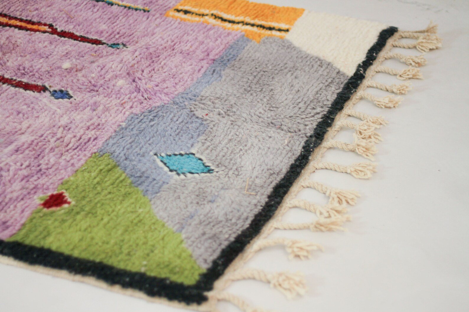 Purple 8x5 Berber Rug – moroccan tribal rug, boho style rug, Handmade Wool Rug
