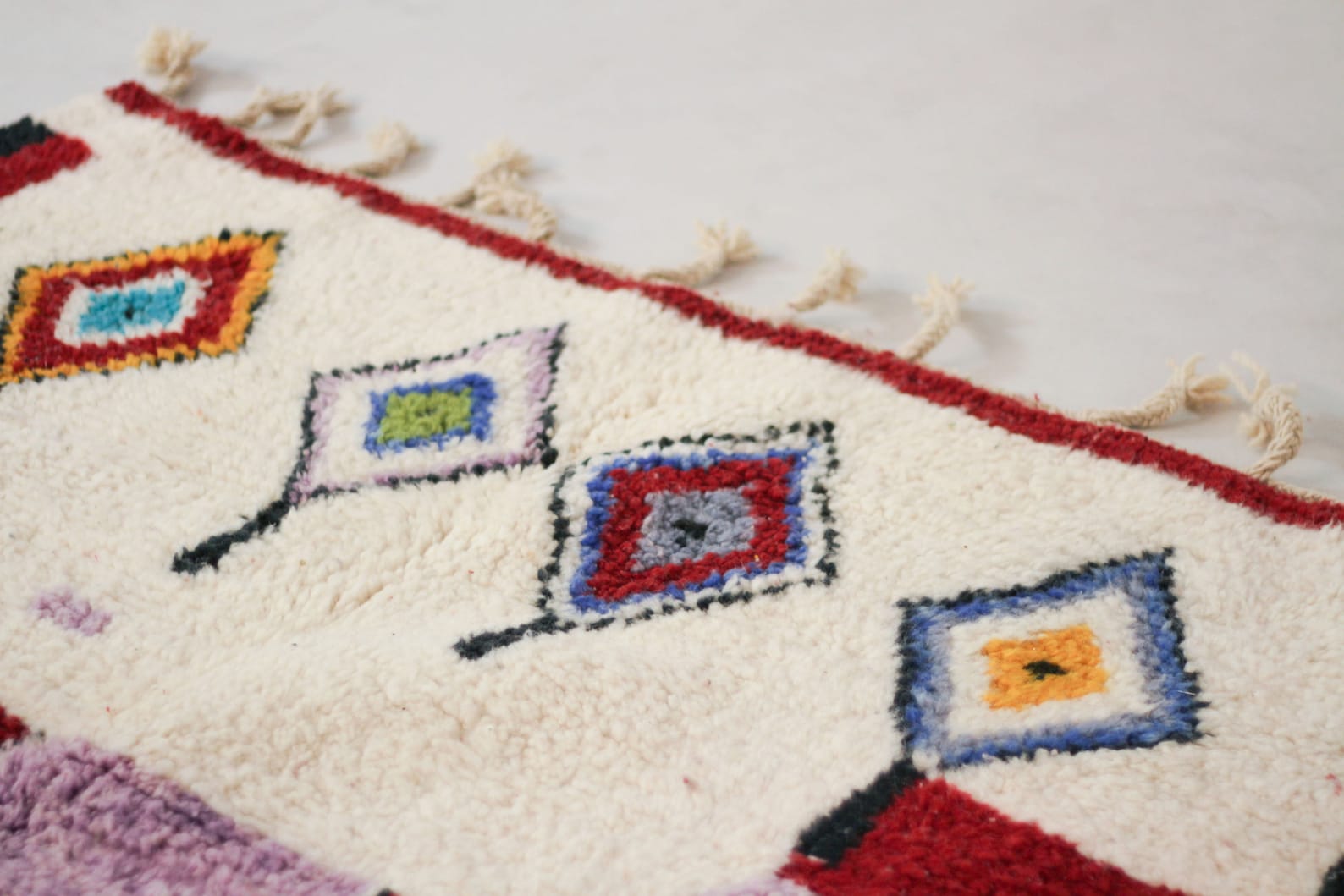 Purple 8x5 Berber Rug – moroccan tribal rug, boho style rug, Handmade Wool Rug