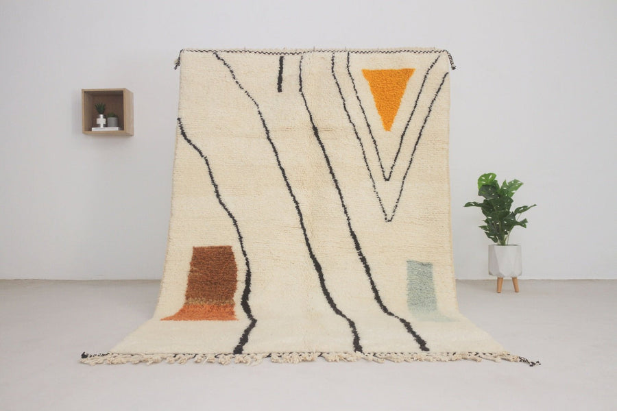Berber Beni Ourain Rug – beni ourain moroccan rug, moroccan shag rug, Handmade Wool Rug