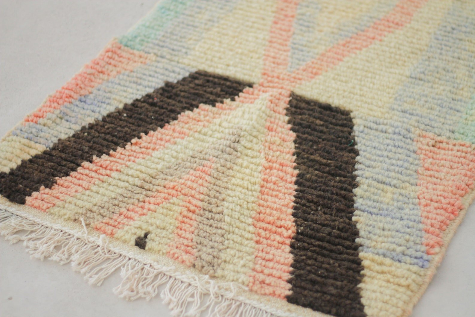 Pink 9x2 Moroccan Runner Rug – runner rug, moroccan rug runner, Handmade Wool Rug