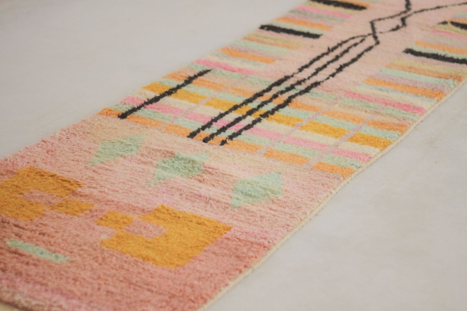 Orange 10x2 Berber Runner Rug – runner rug carpet, Handmade Wool Rug