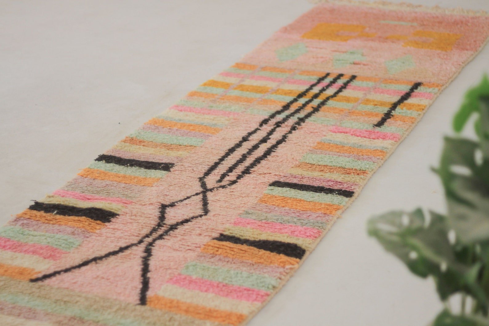 Orange 10x2 Berber Runner Rug – runner rug carpet, Handmade Wool Rug