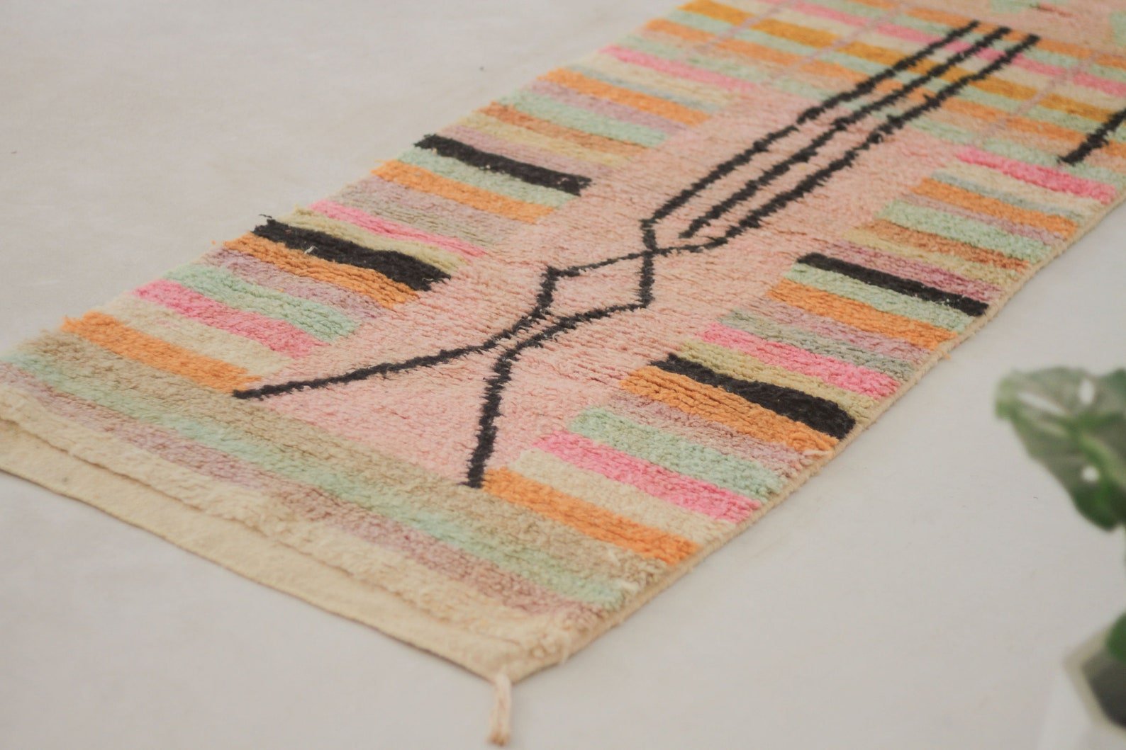 Orange 10x2 Berber Runner Rug – runner rug carpet, Handmade Wool Rug