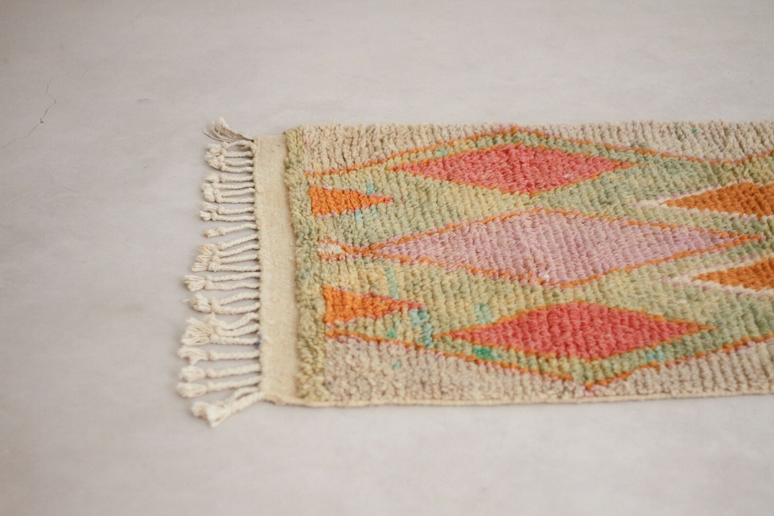Green 9.5x2 Moroccan Runner Rug – moroccan runner rug, moroccan runner, Handmade Wool Rug