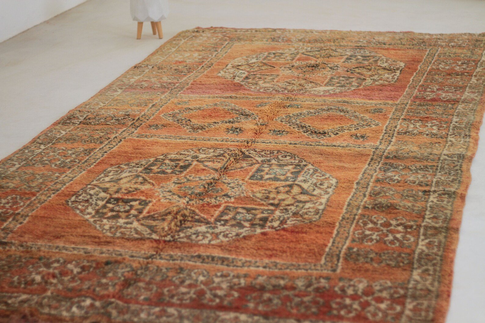 Vintage Moroccan Rug – Handmade Wool Berber rug, 6x12 ft – Large beni mguild rug