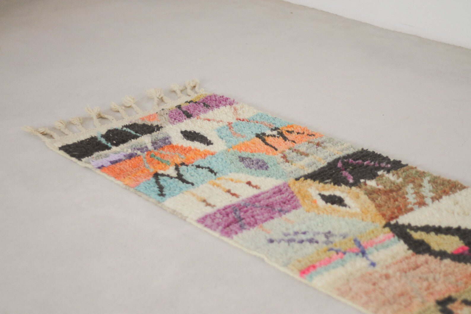 Multicolored 10x2 Moroccan Runner Rug – moroccan runner, runner rug, Handmade Wool Rug