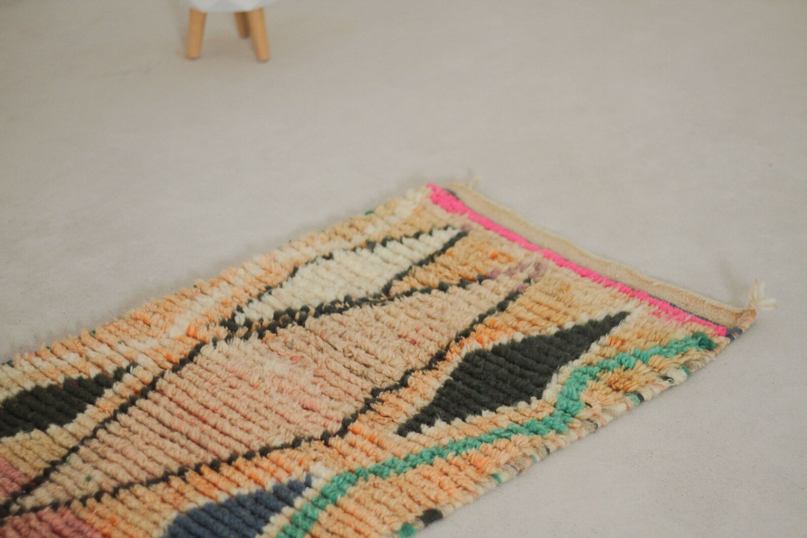 Multicolored 10x2 Moroccan Runner Rug – moroccan runner rug, runner rug, Handmade Wool Rug