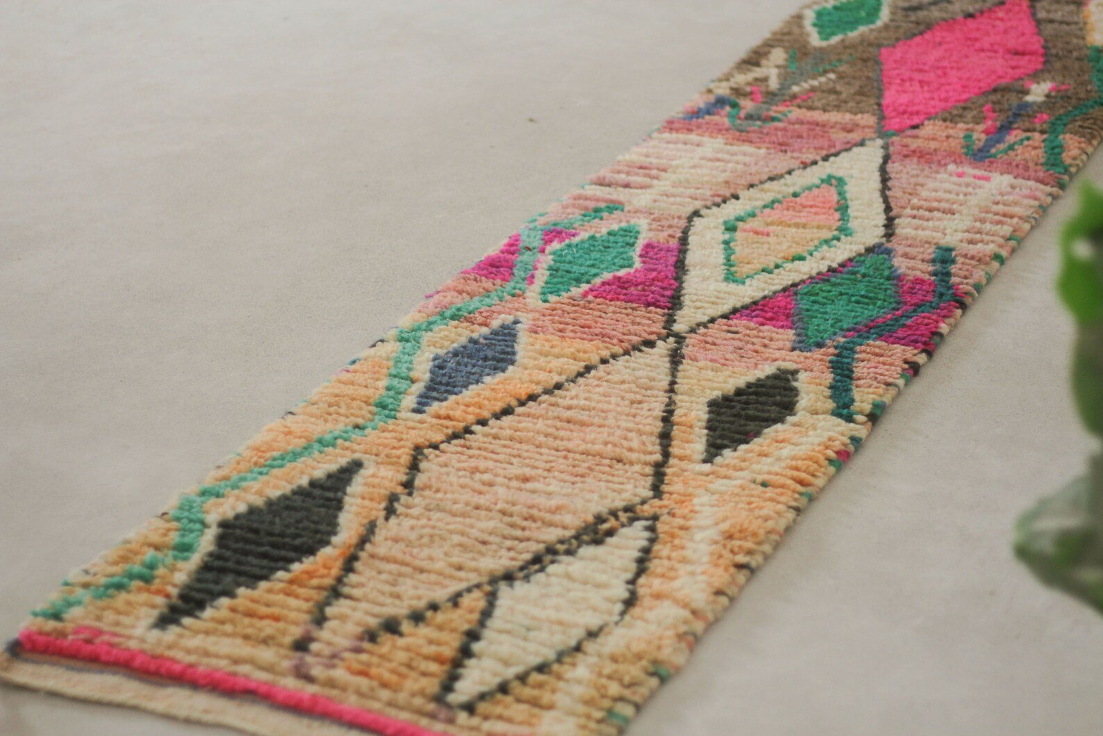Multicolored 10x2 Moroccan Runner Rug – moroccan runner rug, runner rug, Handmade Wool Rug