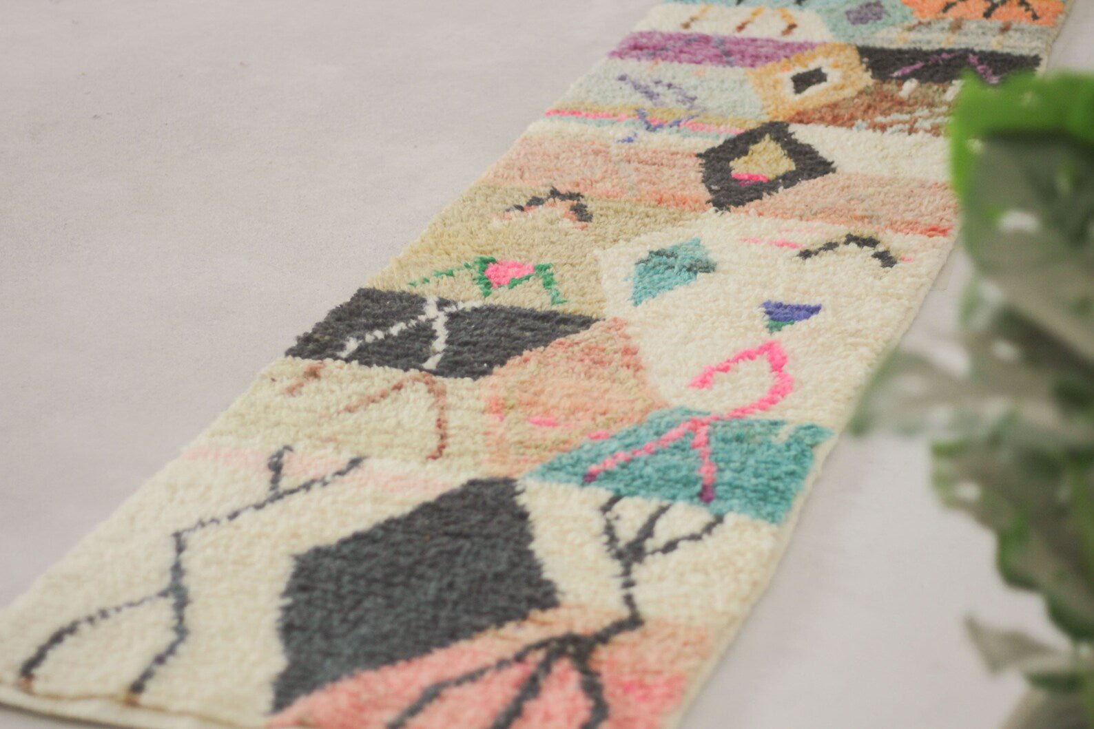 Multicolored 10x2 Moroccan Runner Rug – moroccan runner, runner rug, Handmade Wool Rug