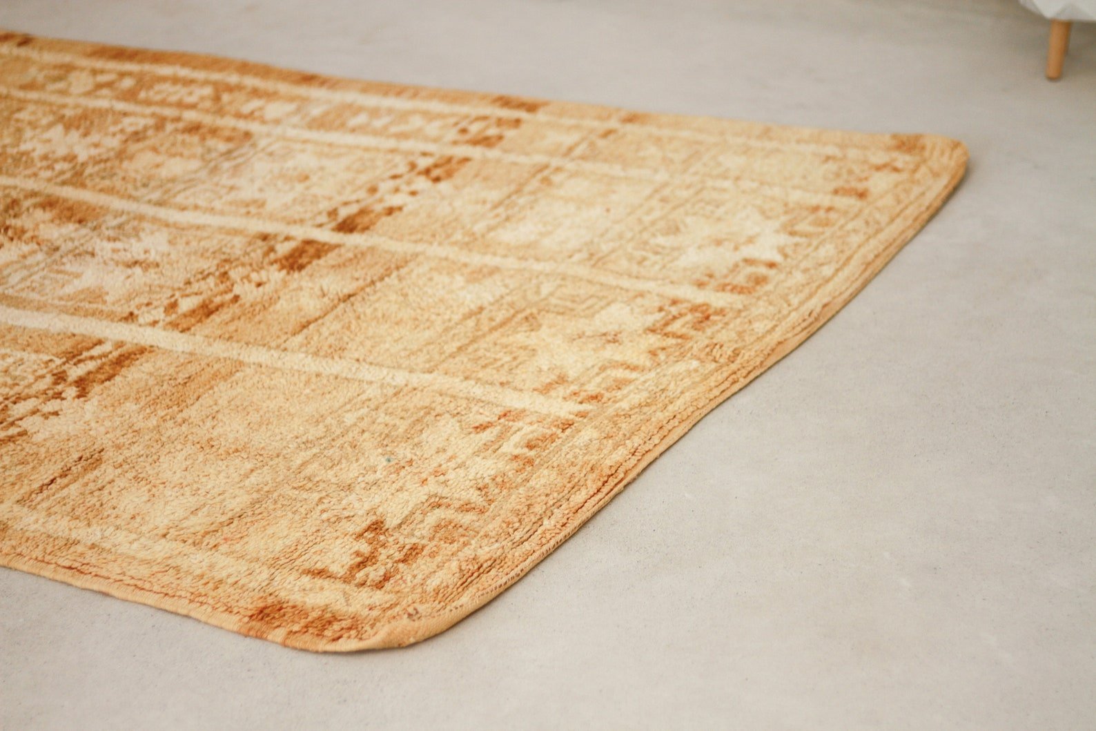 Vintage Moroccan Rug – Handmade Wool Berber rug, 5x8 ft – Yellow beni mguild rug