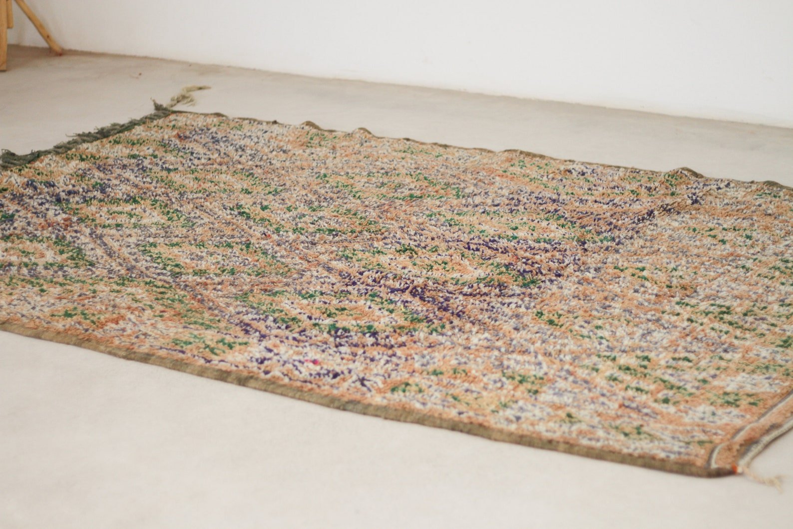 Vintage Moroccan Rug – Handmade Wool Berber rug, 6.6x10 ft – beni mguild rug