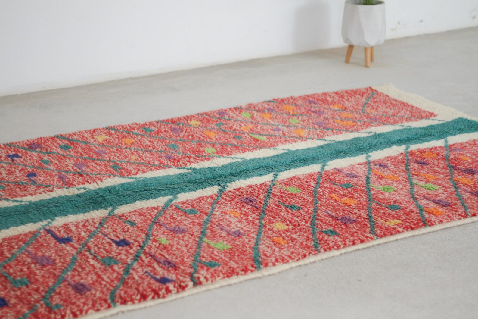 Red 8x5 Moroccan Colorful Rug – berber carpet area rugs, boho living room rug, Handmade Wool Rug