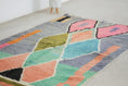 Load image into Gallery viewer, Gray 8x5 Berber Rug – multi colored area rug, wool berber rugs, Handmade Wool Rug
