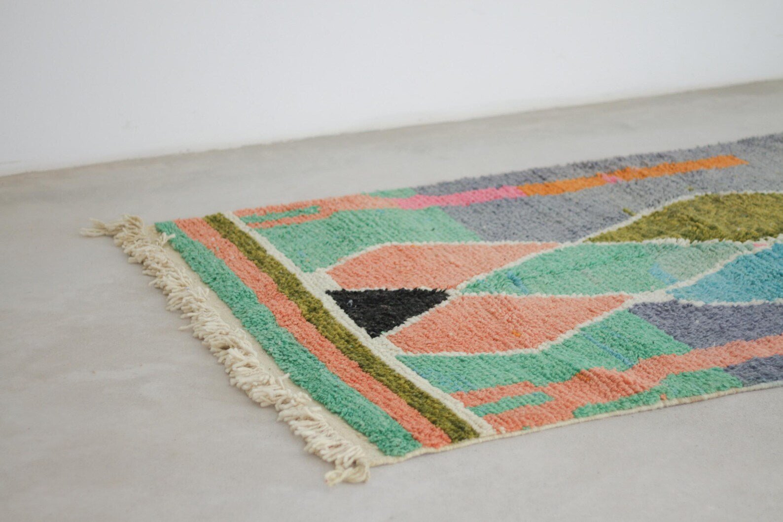 Gray 8x5 Berber Rug – multi colored area rug, wool berber rugs, Handmade Wool Rug